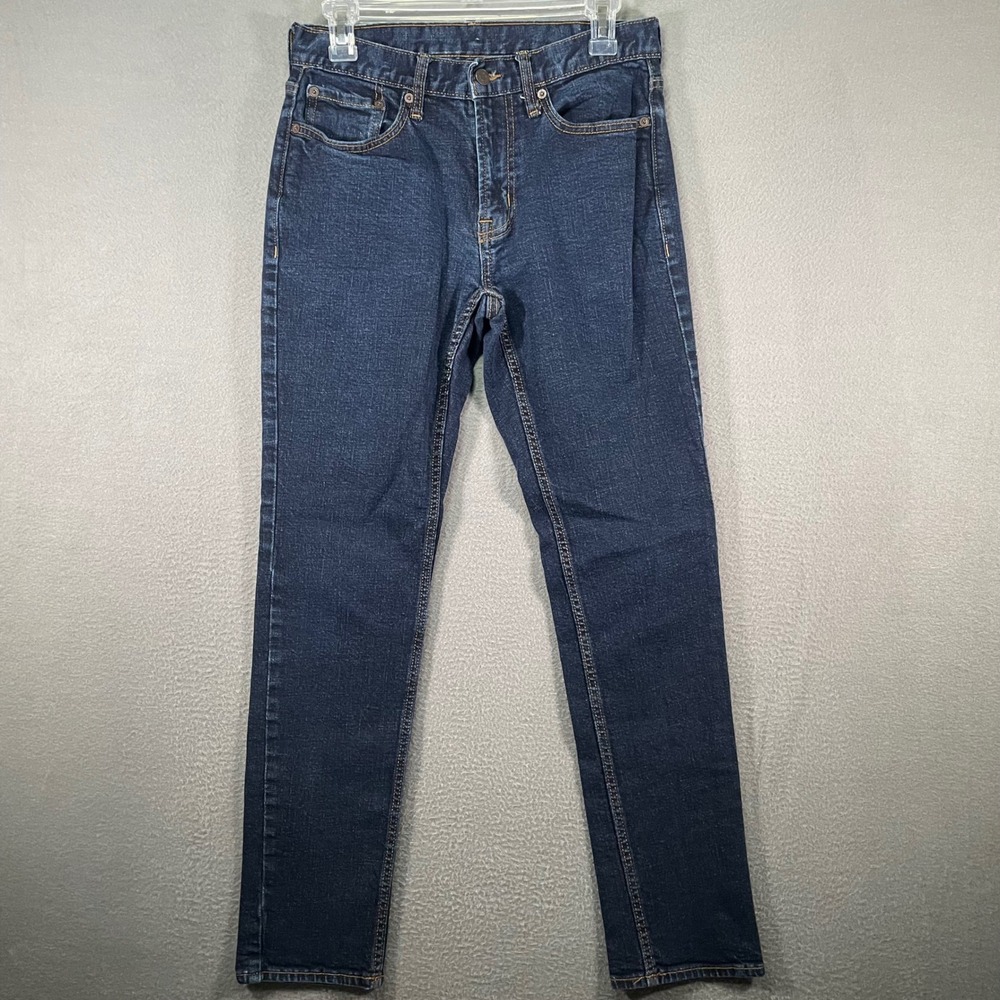 Gap Slim Fit Jeans Mens 30x32 Dark Wash Stretch Denim Rinse Blue‎